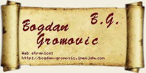 Bogdan Gromović vizit kartica